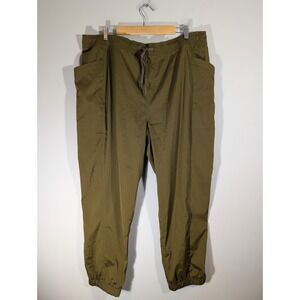 Eddie Bauer Womens Moss Green High Waist Pull On Pants Sz 2XL Outdoor Hiking